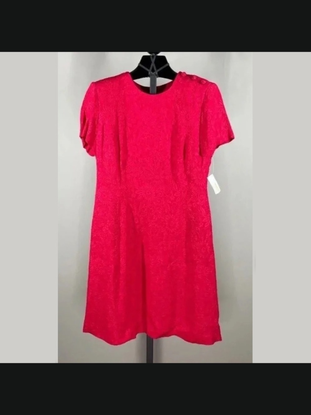 NEW Talbots Dress Womens 10 petite red silk floral sheath classic colorful